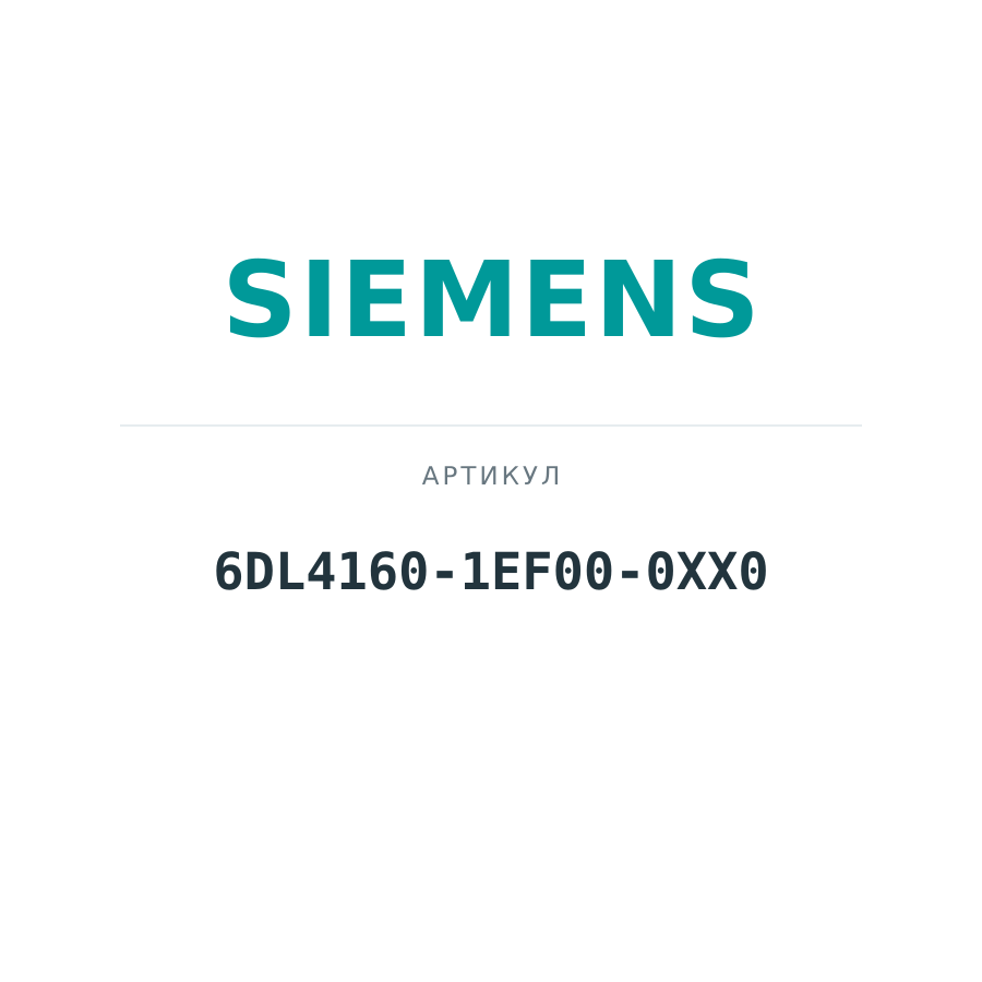 6DL4160-1EF00-0XX0 (6DL41601EF000XX0)